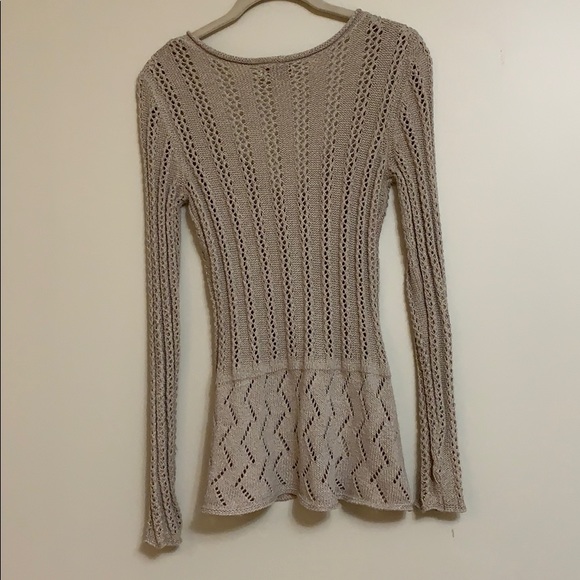 Beige Knit Cardigan - Picture 2 of 4